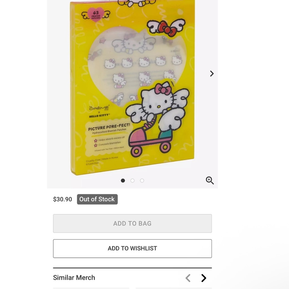 Hello Kitty Blemish Patches - Yellow and Pink